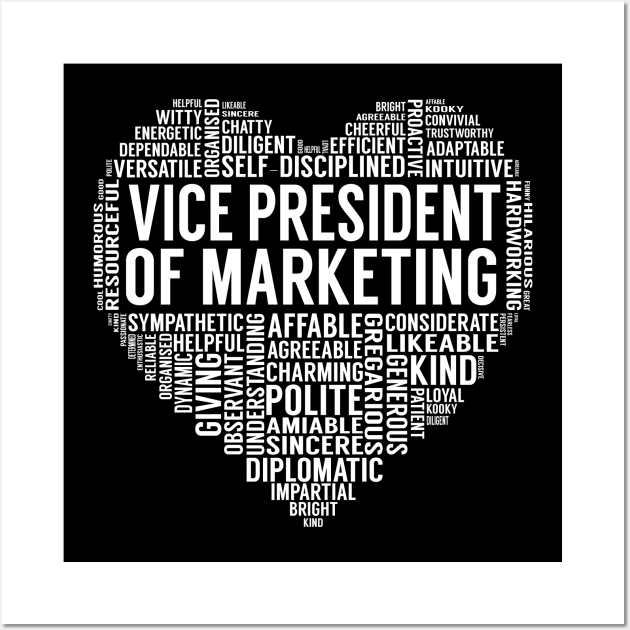 Vice President Of Marketing Heart Wall Art by LotusTee